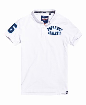 Superdry Classic Superstate Pique Férfi Póló Fehér | ERSHI9365